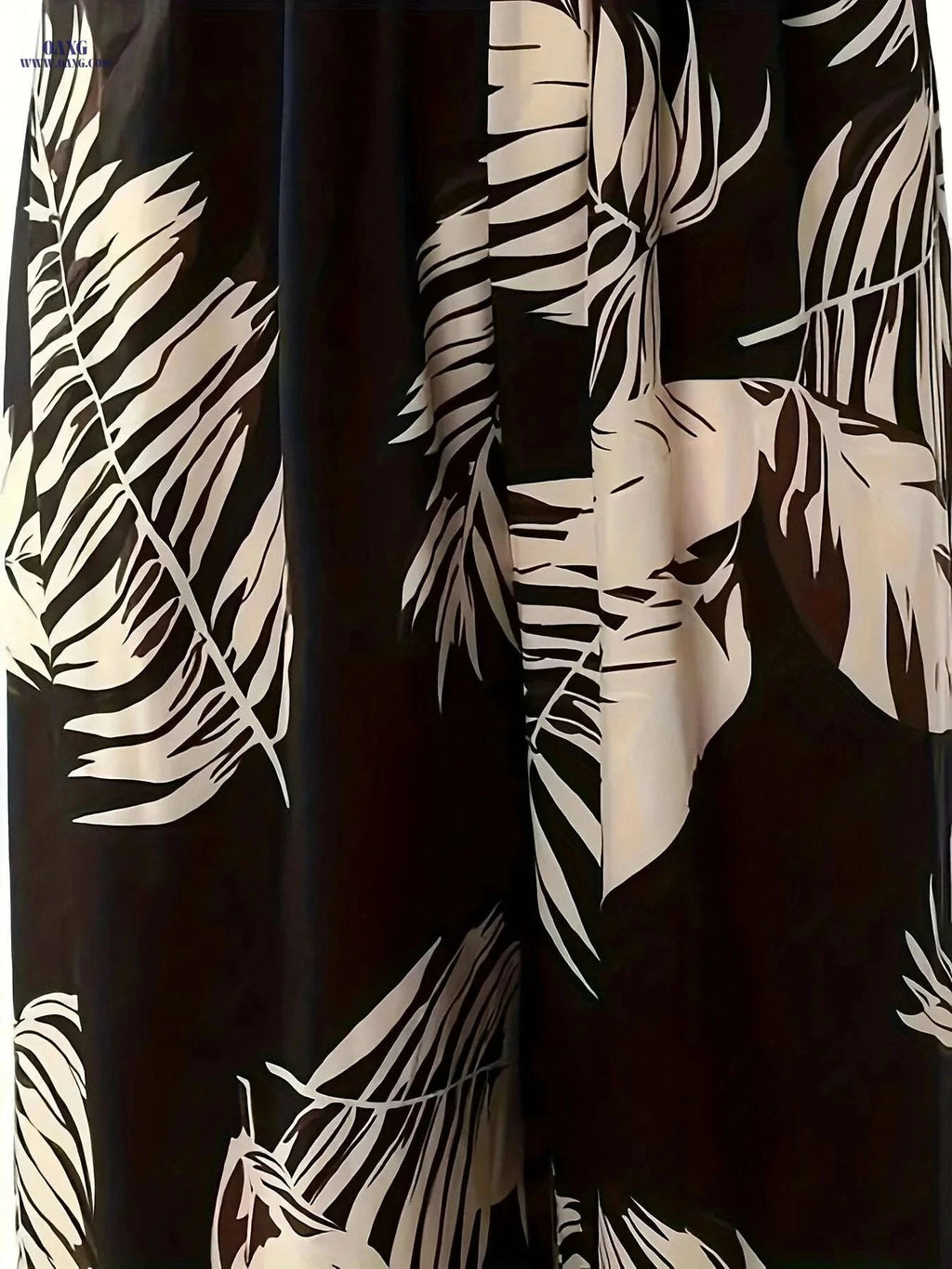 Botanical Print Wide Leg Pants for Spring & Summer - High Waist Style   OAXG Multicolor / S