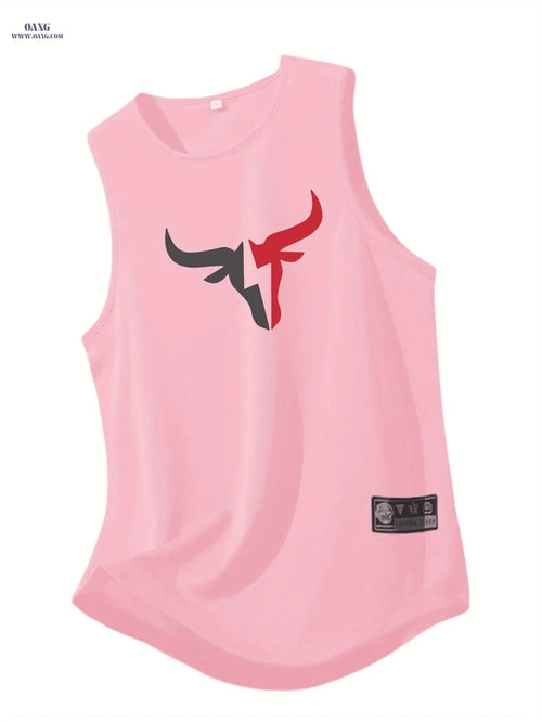 Breathable Men's Athletic Tank Top - Quick-Dry, Sleeveless Sportswear   OAXG White / S