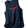 Breathable Men's Athletic Tank Top - Quick-Dry, Sleeveless Sportswear   OAXG White / S