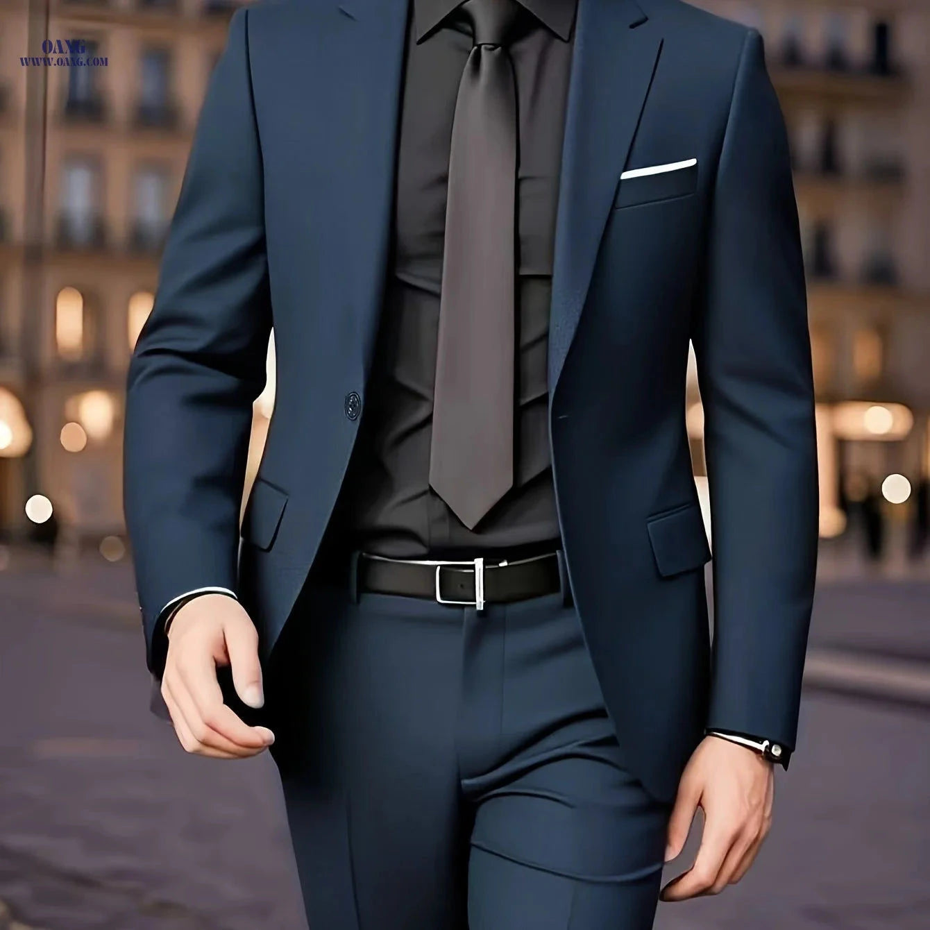 British Vintage Men's Two-Piece Suit Set - Business Casual Formal Wear   OAXG 