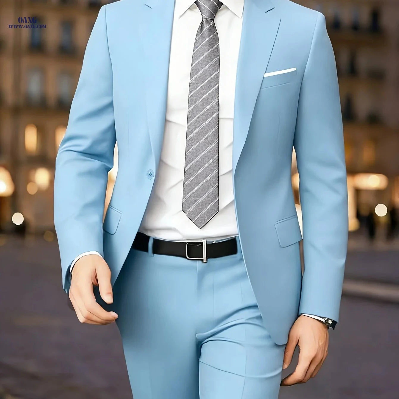 British Vintage Men's Two-Piece Suit Set - Business Casual Formal Wear   OAXG 