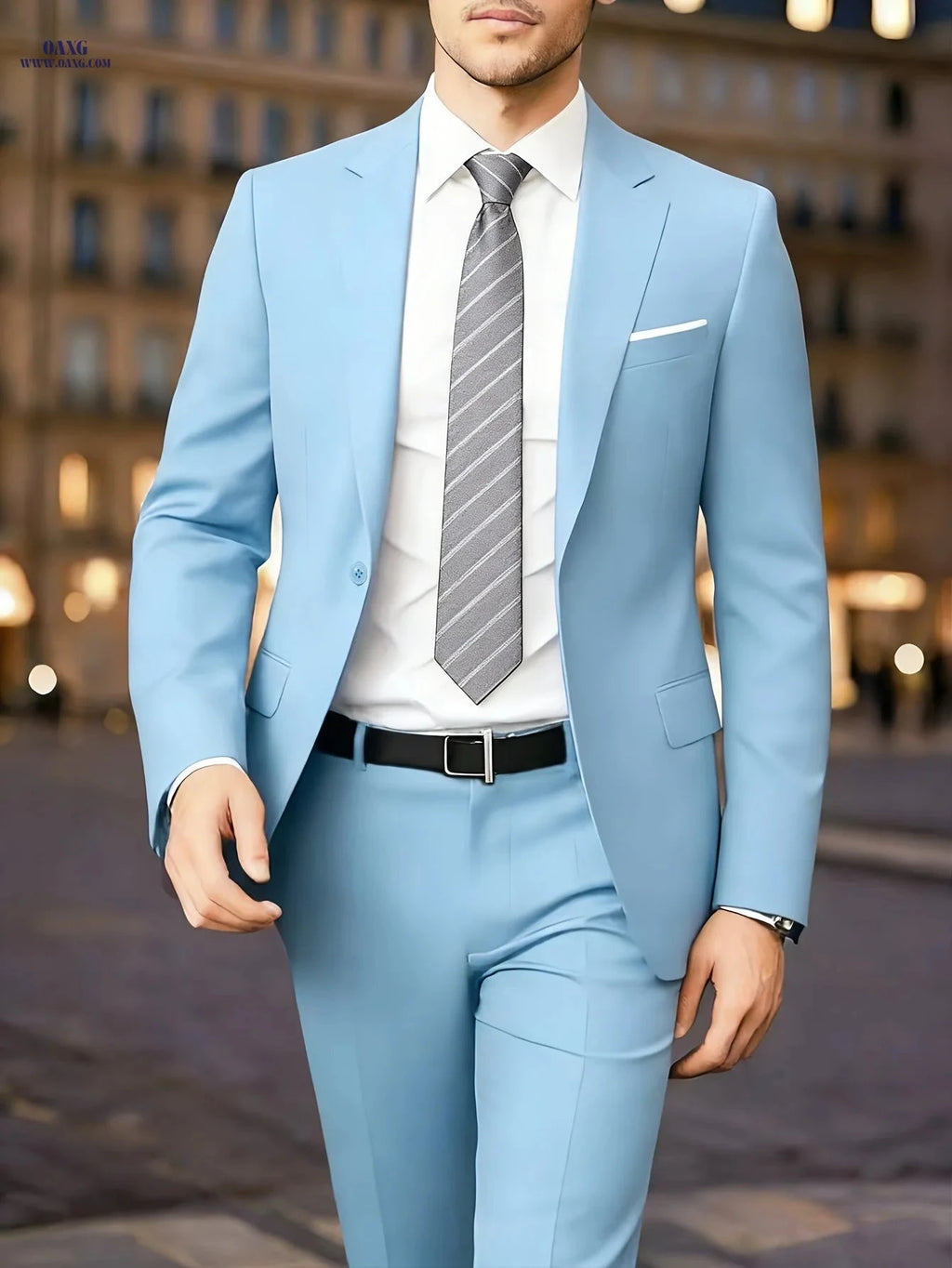 British Vintage Men's Two-Piece Suit Set - Business Casual Formal Wear   OAXG 