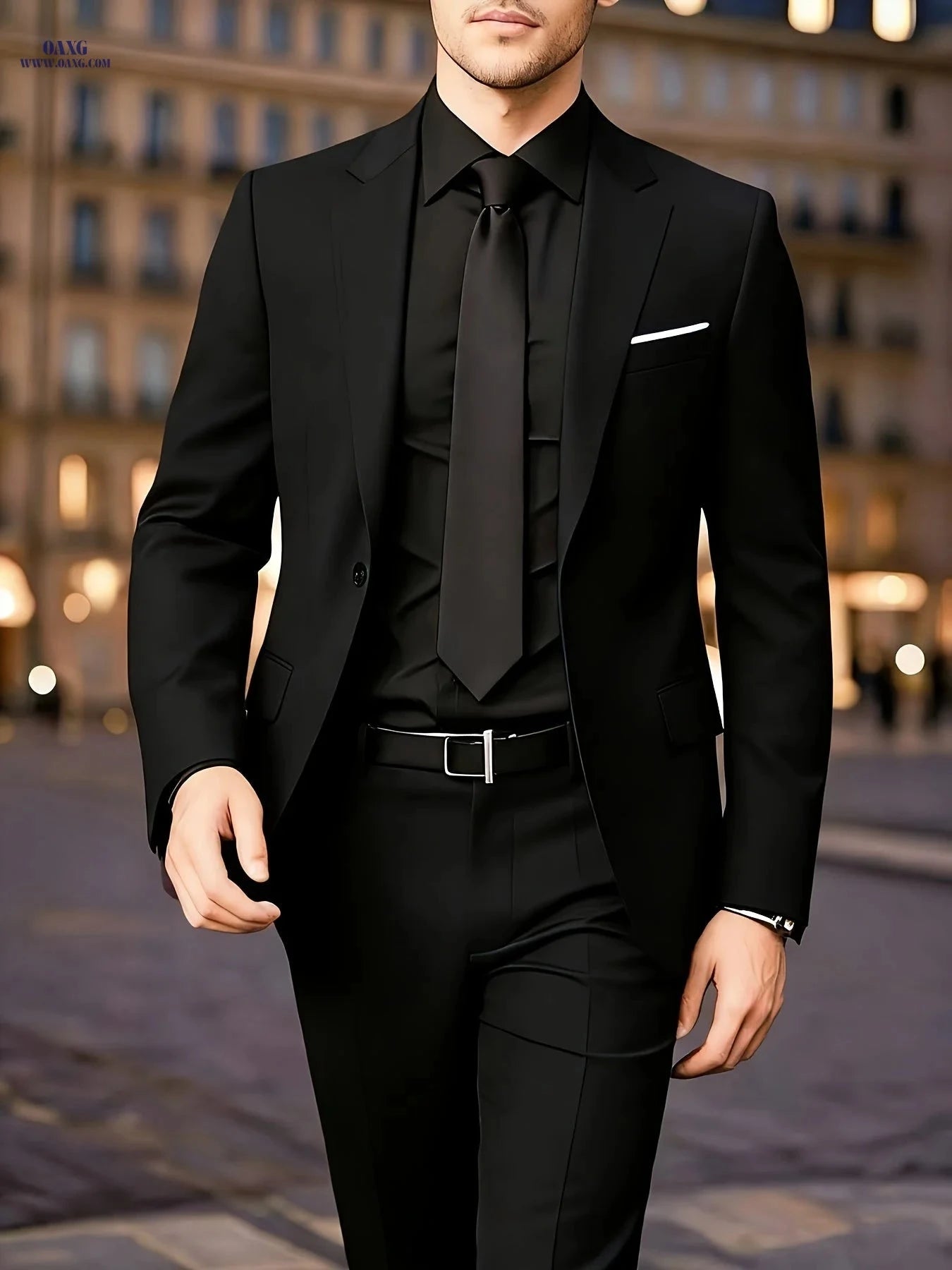 British Vintage Men's Two-Piece Suit Set - Business Casual Formal Wear   OAXG 