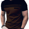 Brown to Black Ombre T-Shirt - Casual Fit for Men’s Everyday Wear   OAXG Coffee color / S