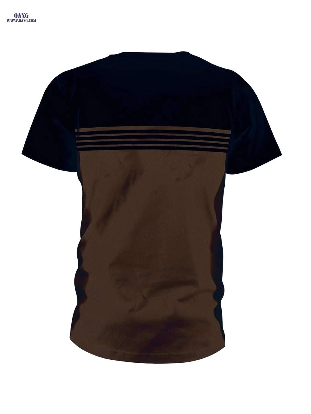 Brown to Black Ombre T-Shirt - Casual Fit for Men’s Everyday Wear   OAXG Coffee color / S