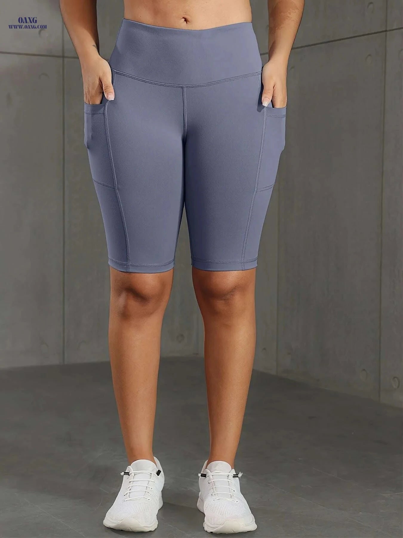 Butt-Lifting High-Waist Shorts - Breathable Tummy Control & Pockets   OAXG 