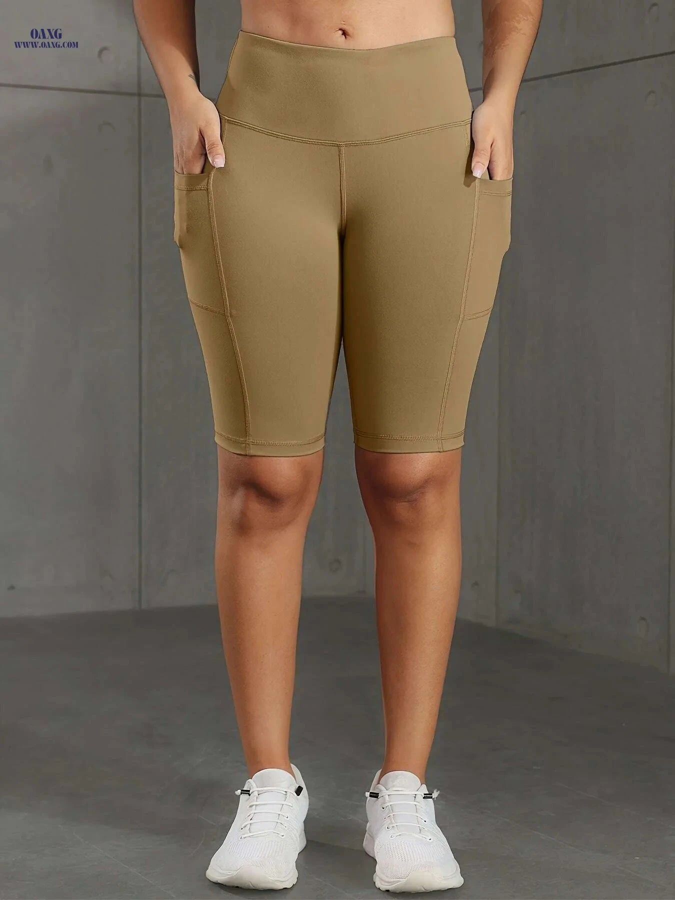 Butt-Lifting High-Waist Shorts - Breathable Tummy Control & Pockets   OAXG 