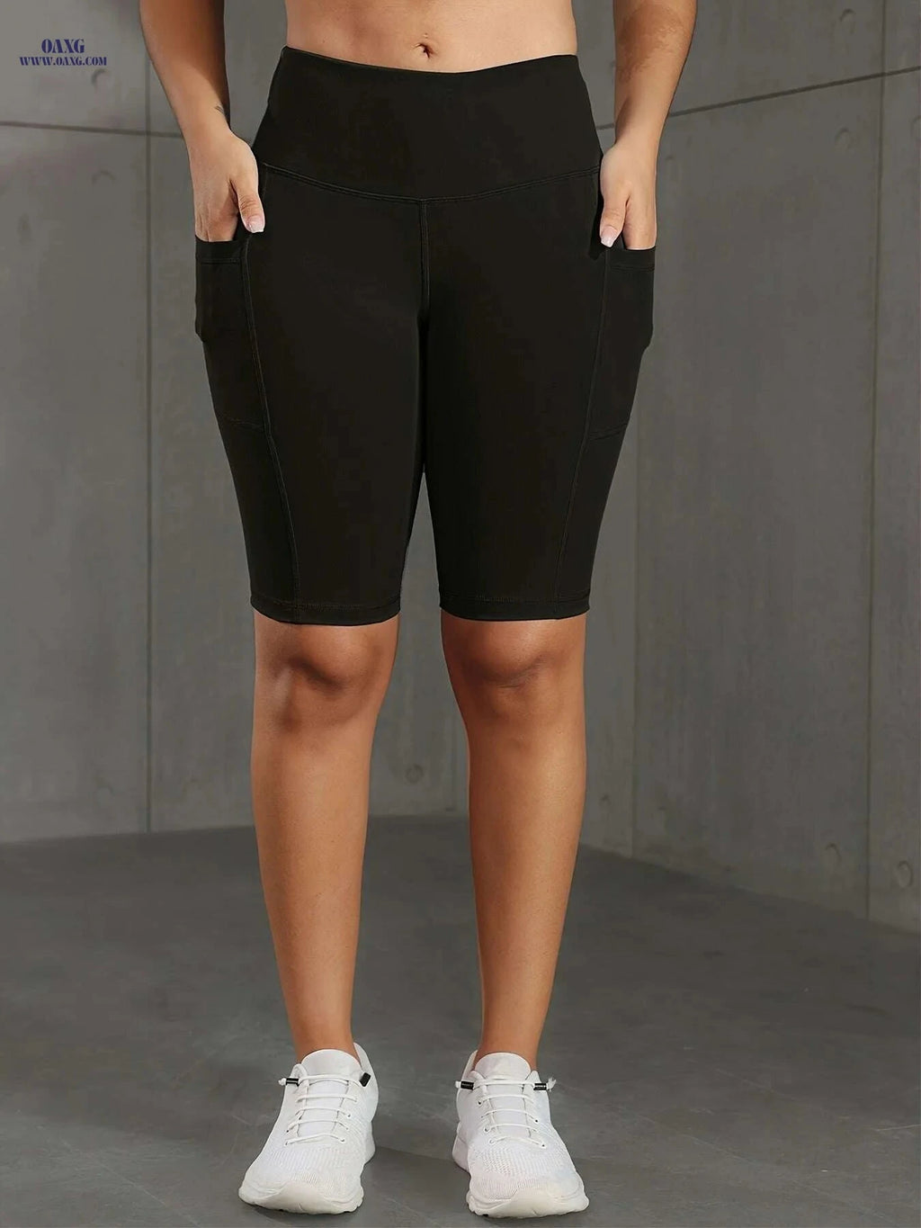 Butt-Lifting High-Waist Shorts - Breathable Tummy Control & Pockets   OAXG 