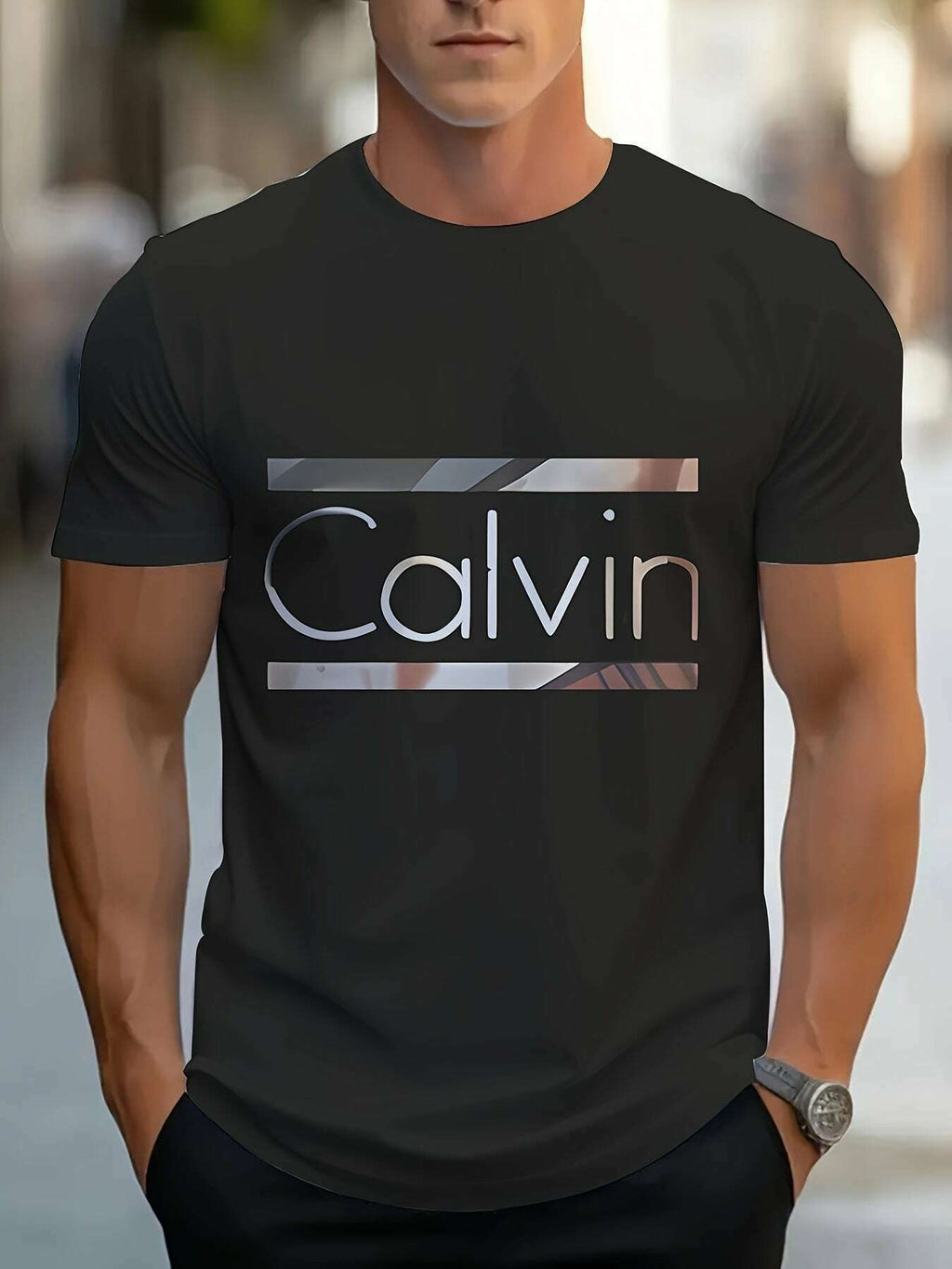 calvin-bold-letter-graphic-tee-stylish-light-blue-casual-t-shirt-oaxg-QWb
