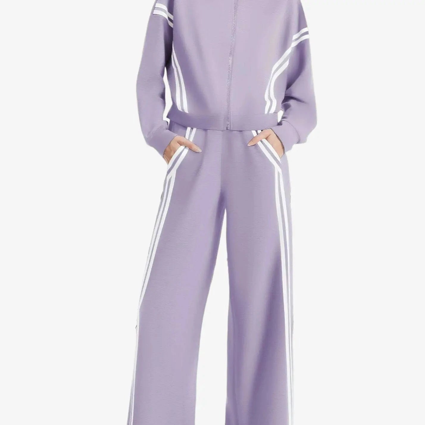 CASLY Women's All-Season Sporty Casual Two-Piece Set - Zip Up & Joggers   OAXG 