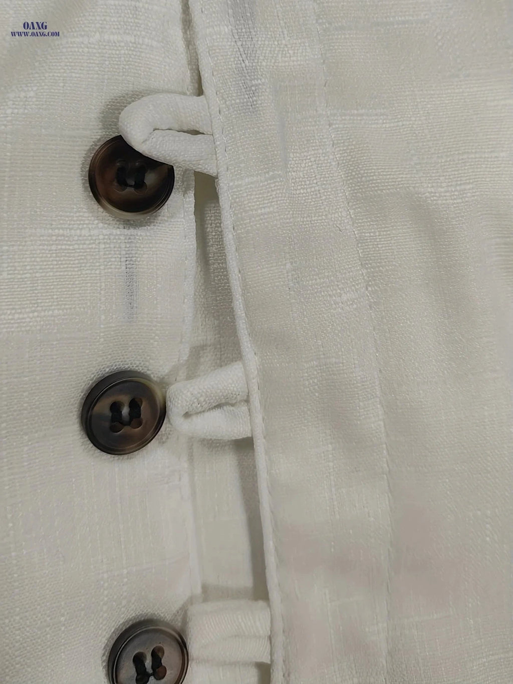 Casual 11-Button Stand Collar Short Sleeve Shirt - Summer Style   OAXG 