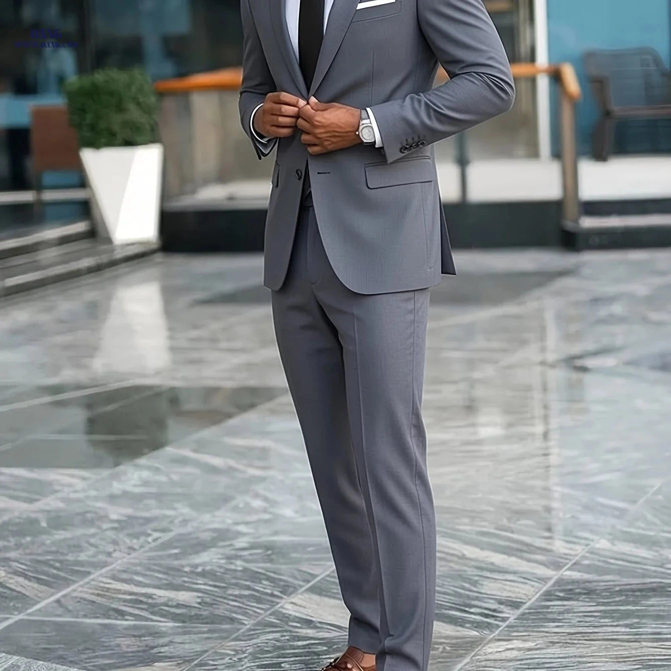 Casual 2pcs Suit Set for Groomsmen - Blazer & Trousers   OAXG 