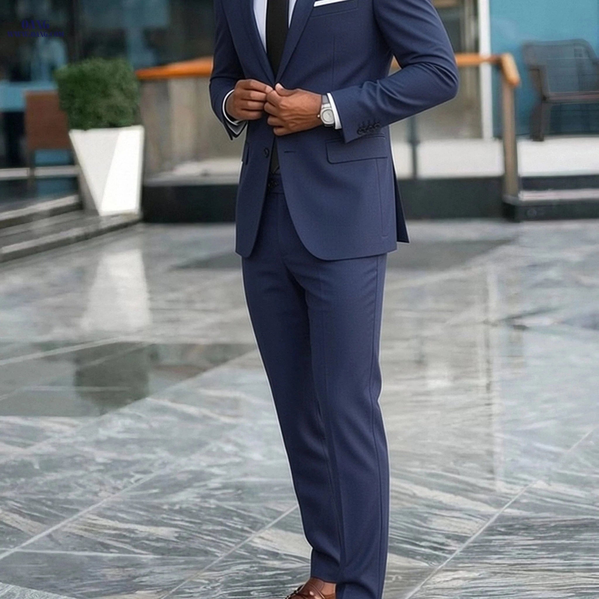 Casual 2pcs Suit Set for Groomsmen - Blazer & Trousers   OAXG 