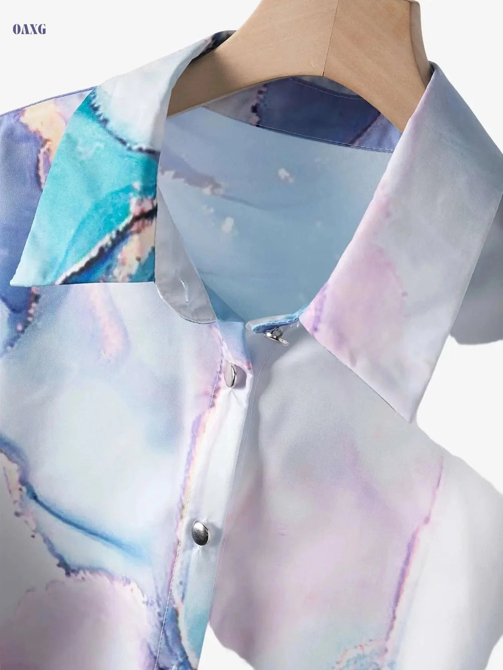 Casual Directional Development Shirt - 100% Polyester Print Design   OAXG 