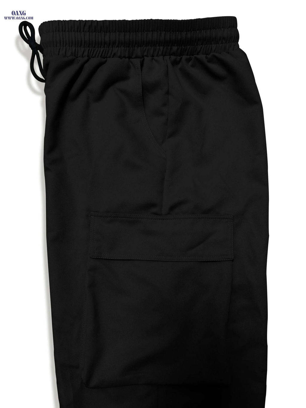 Casual Dragon Print Cargo Pants - Loose Fit with Drawstring Design   OAXG Black / S