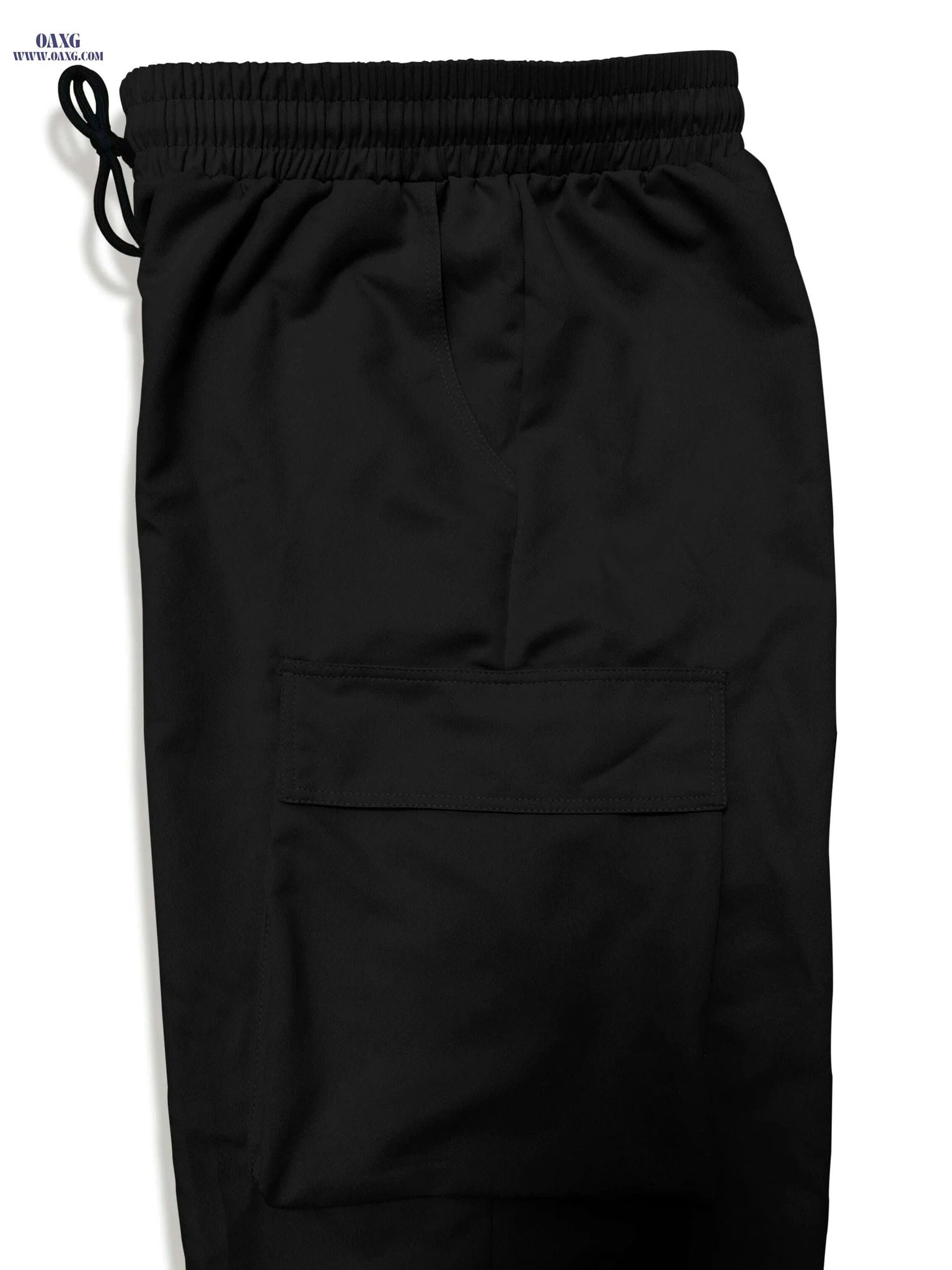 Casual Dragon Print Cargo Pants - Loose Fit with Drawstring Design   OAXG Black / S