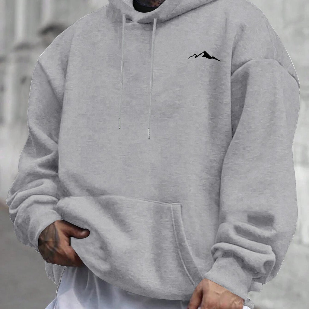 Casual Hooded Sweatshirt for Men - Wrinkle-Resistant & Easy Care   OAXG 