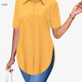 Casual Long-Sleeve Women's Shirt - Semi-Sheer, All-Season Style   OAXG 