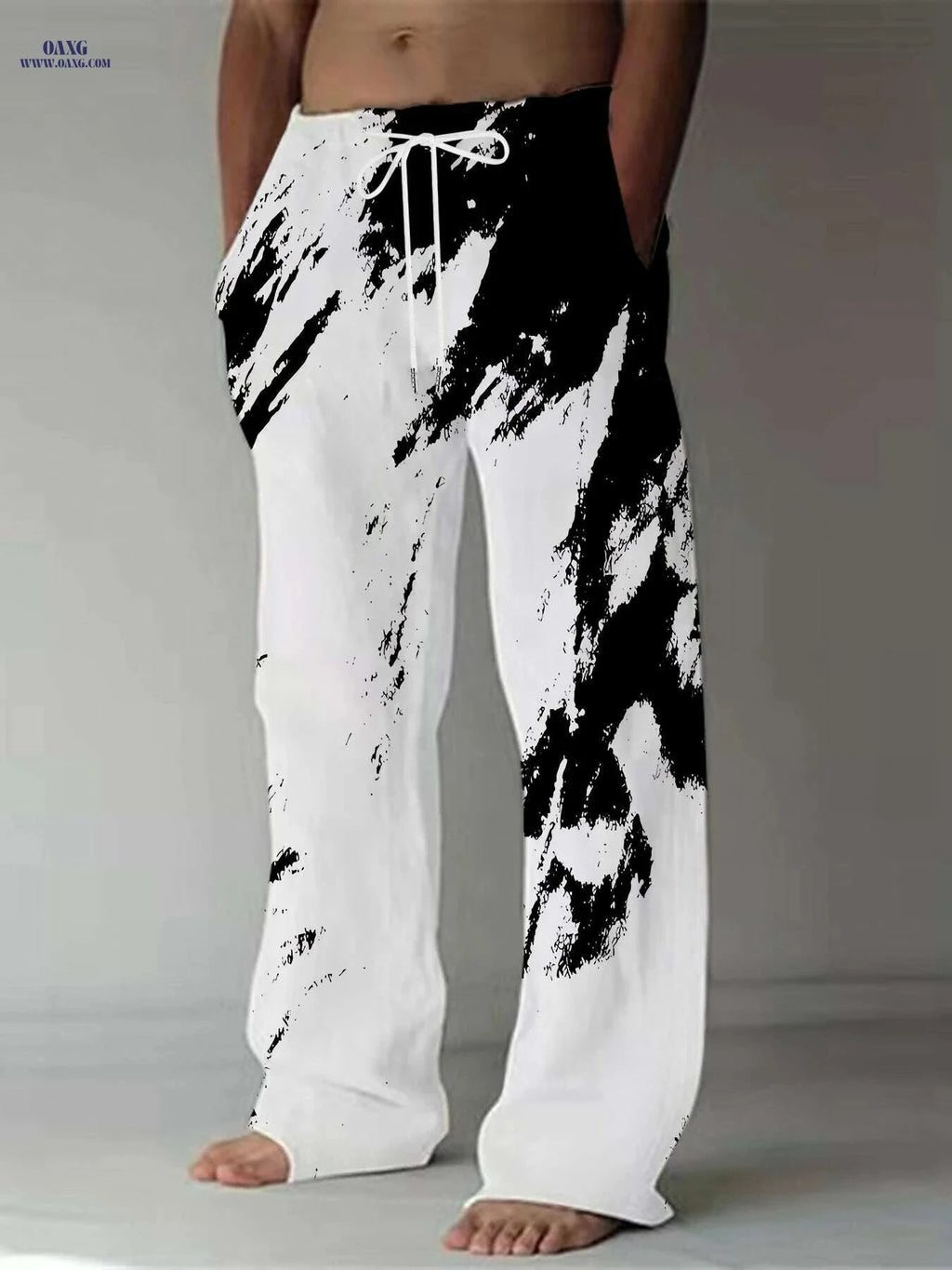 Casual Loose Straight Leg Pants - Trendy Men's Fashion Trousers   OAXG Mixed Color / M