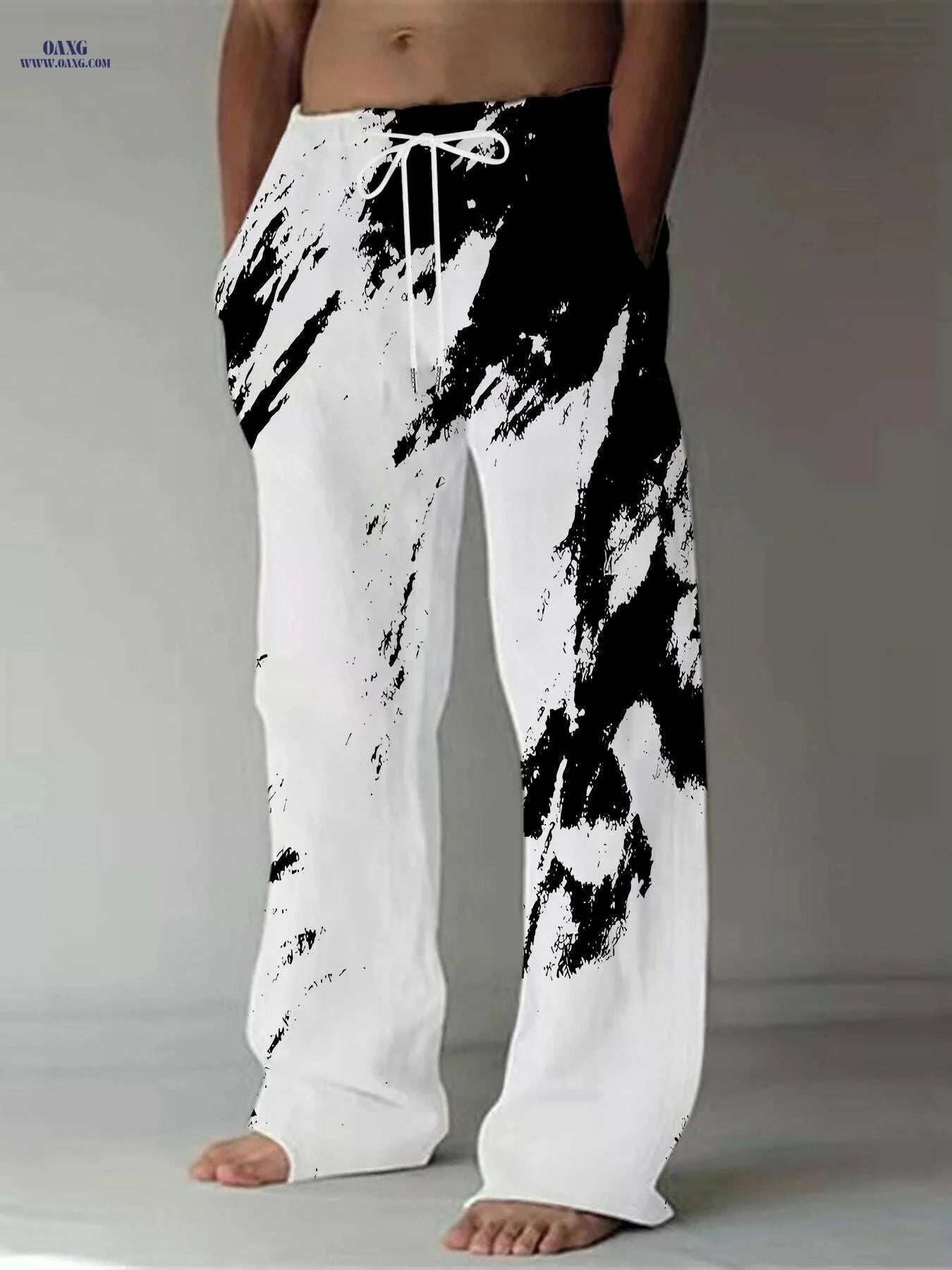 Casual Loose Straight Leg Pants - Trendy Men's Fashion Trousers   OAXG Mixed Color / M