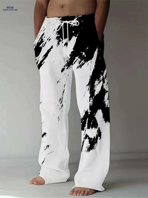 Casual Loose Straight Leg Pants - Trendy Men's Fashion Trousers   OAXG Mixed Color / M