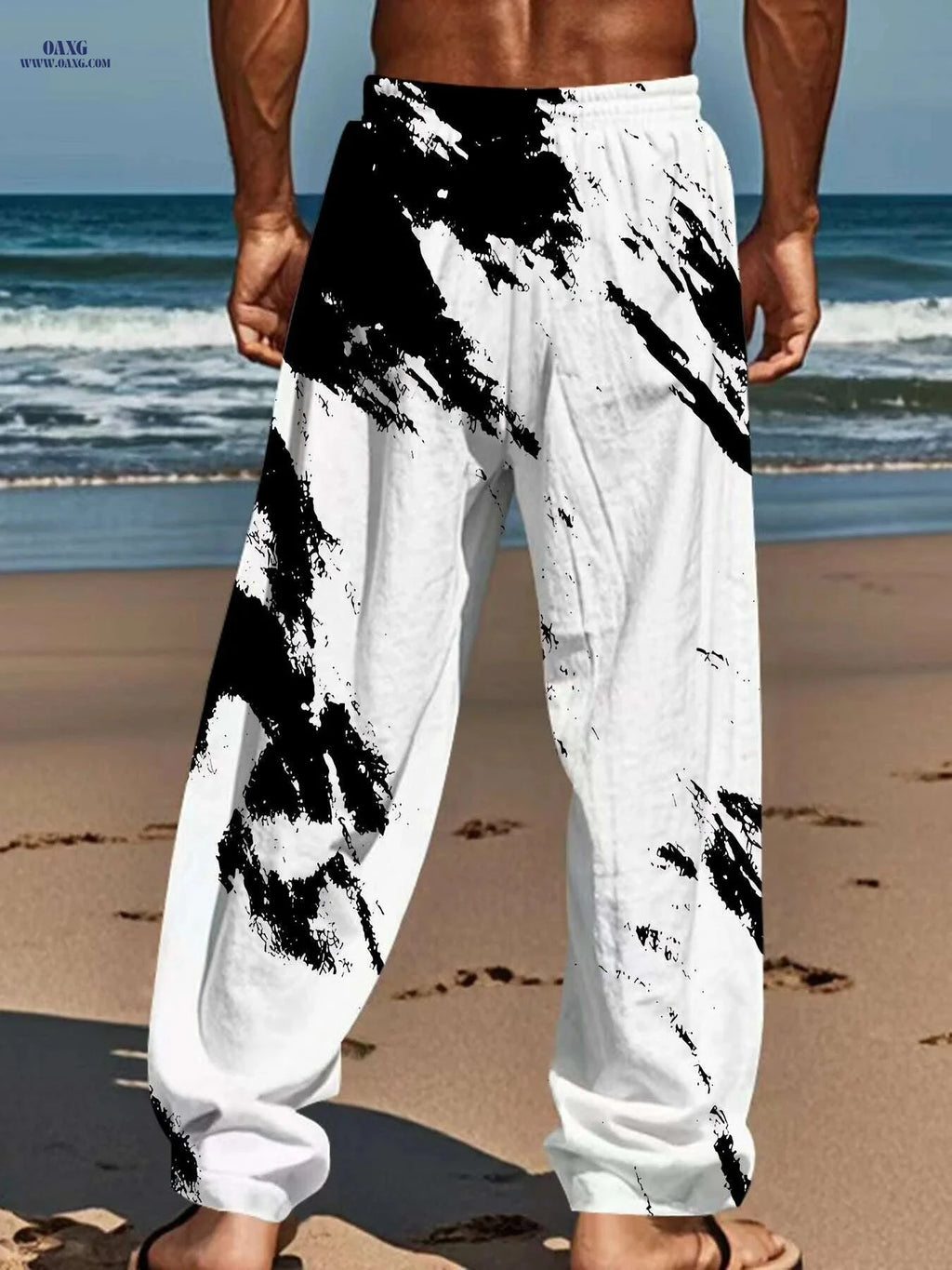 Casual Loose Straight Leg Pants - Trendy Men's Fashion Trousers   OAXG Mixed Color / M