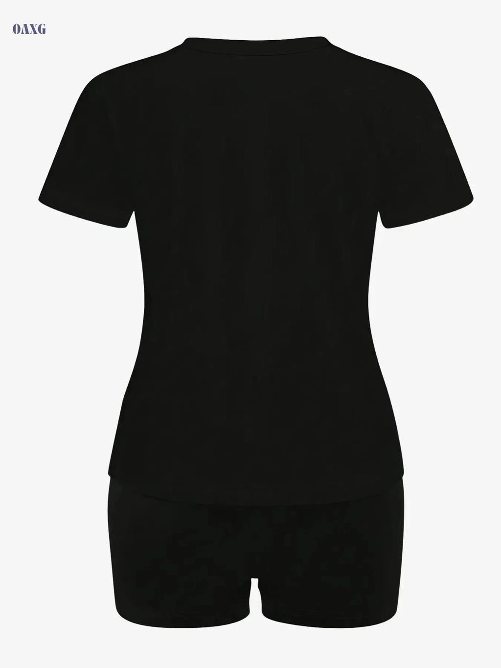 Casual Los Angeles Print Two-Piece Set - Short Sleeve T-Shirt & Shorts   OAXG 
