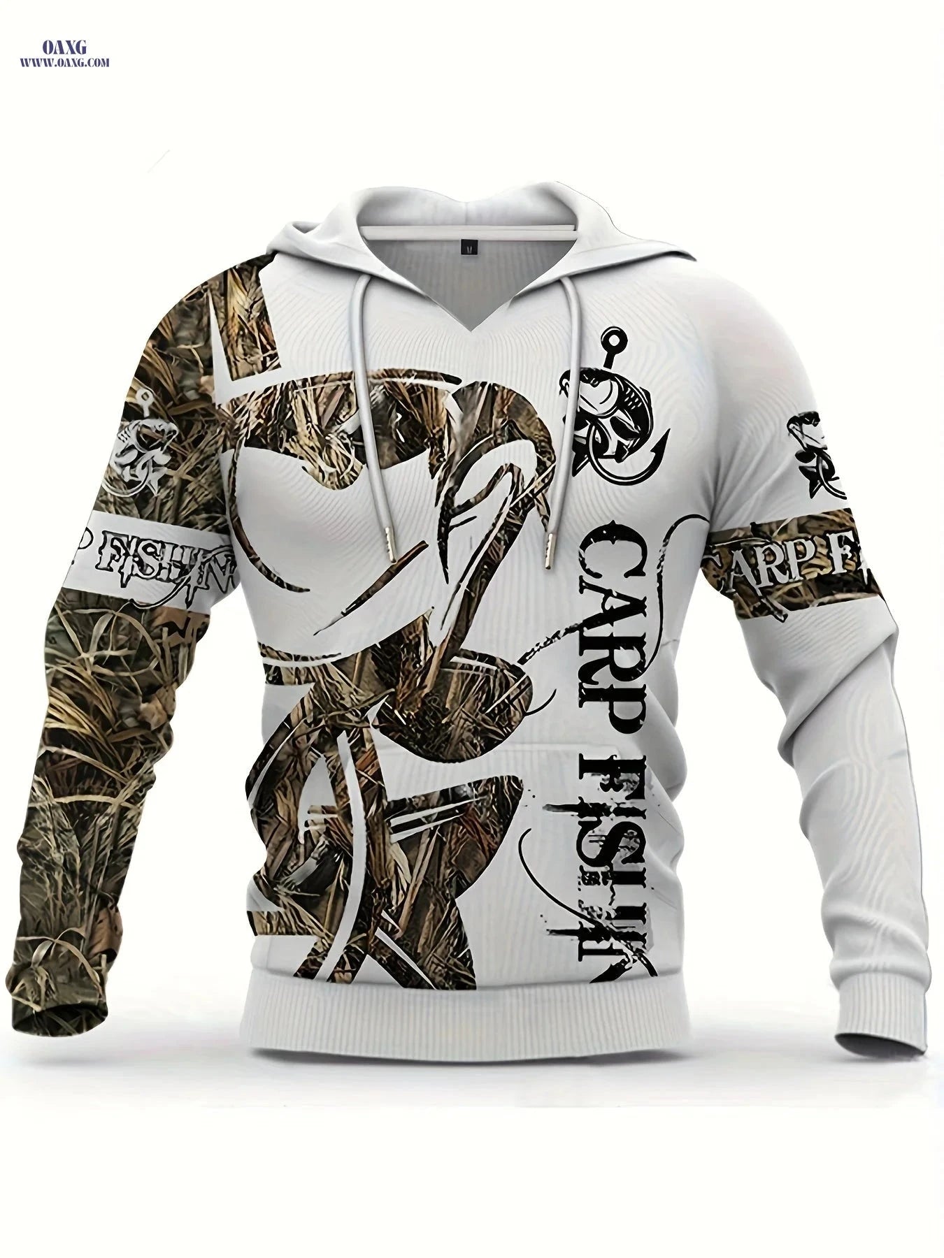 Casual Men's 3D Fish Print Hoodie - Long Sleeve Outdoor Top   OAXG 