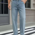 Casual Men's Blue Loose-Fit Oversized Jeans - All-Season Comfort   OAXG Bright Steel Blue / FR 38