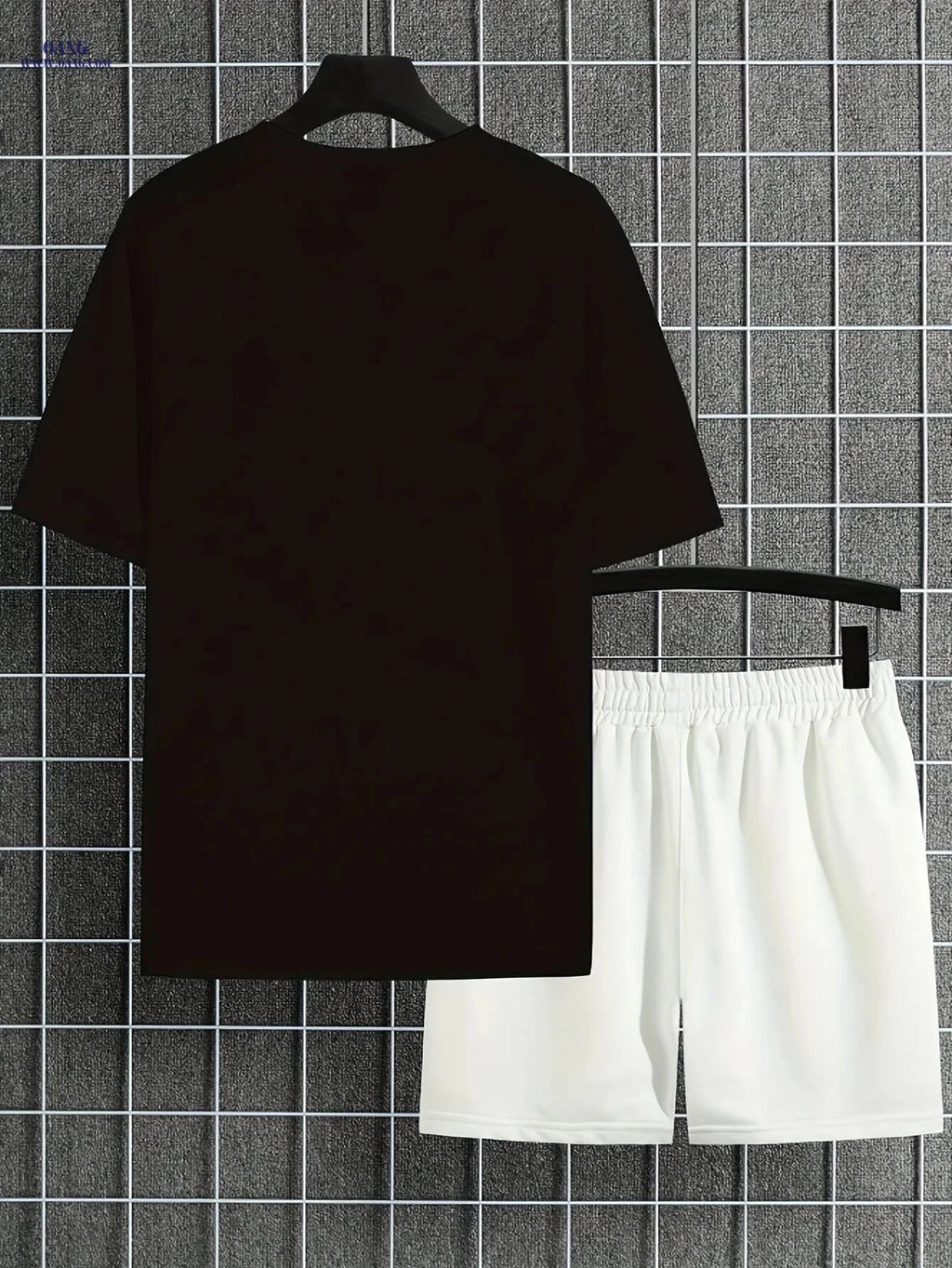 Casual Men's Deer Pattern T-shirt and Shorts Set - Summer Ready   OAXG Black / FR S