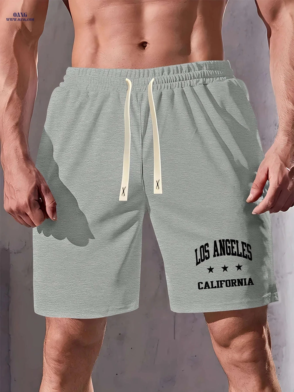 Casual Men's Fashion Print Shorts - Drawstring, Lightweight & Comfortable   OAXG 