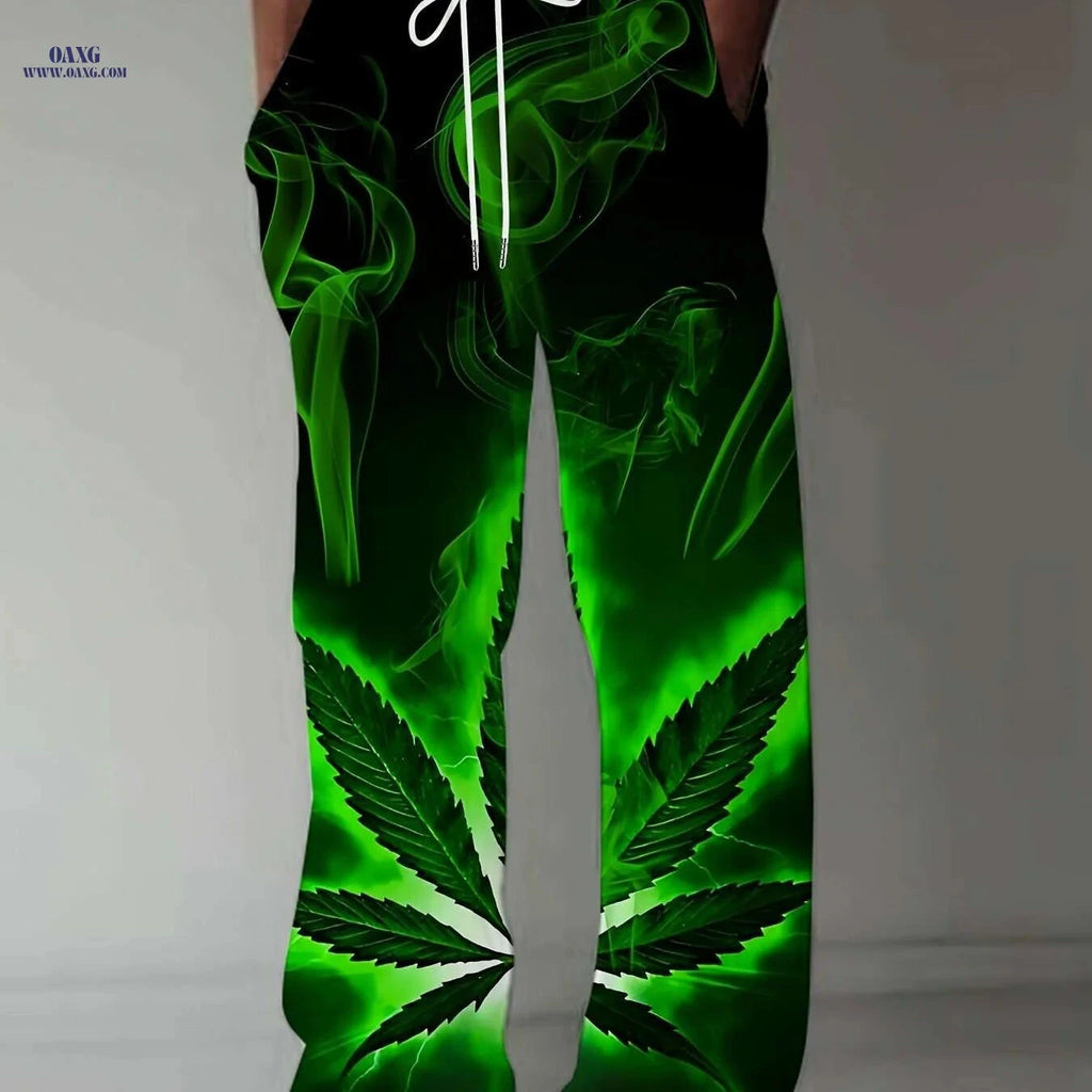 Casual Men's Loose Straight-Leg Pants - Trendy All-Season Trousers   OAXG 