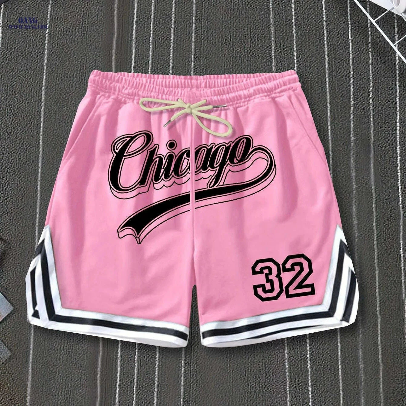 Casual Men's Polyester Chicago Shorts - Solid Color, Regular Fit   OAXG 