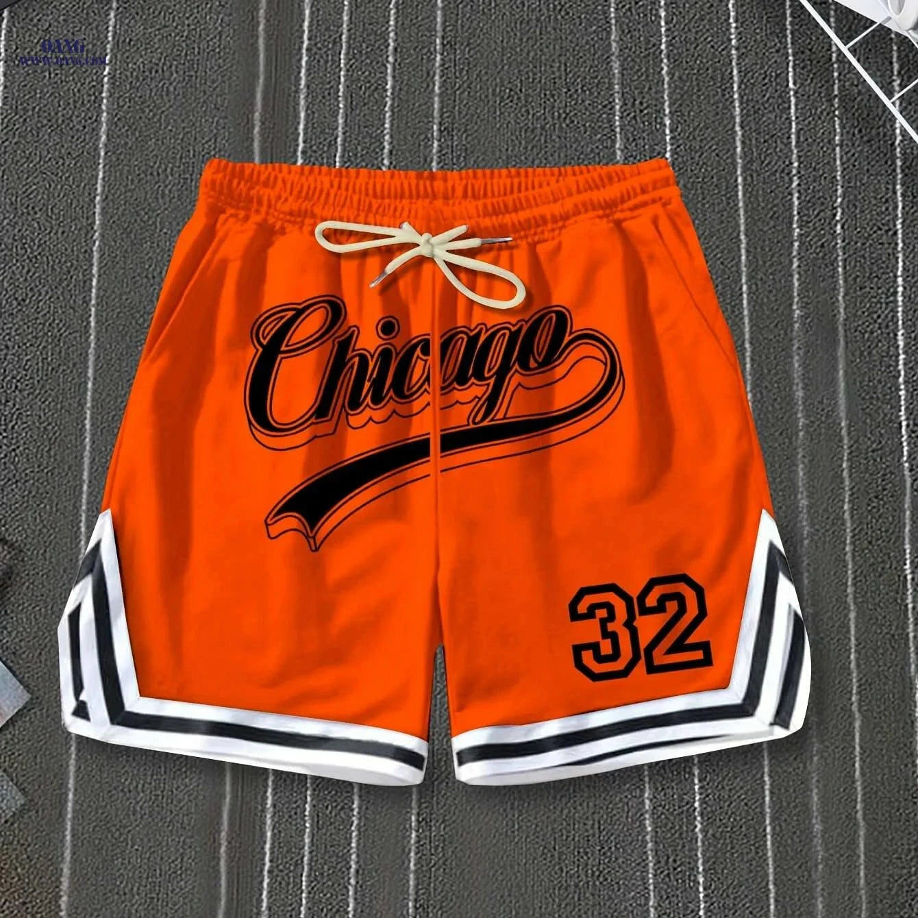 Casual Men's Polyester Chicago Shorts - Solid Color, Regular Fit   OAXG Black / S