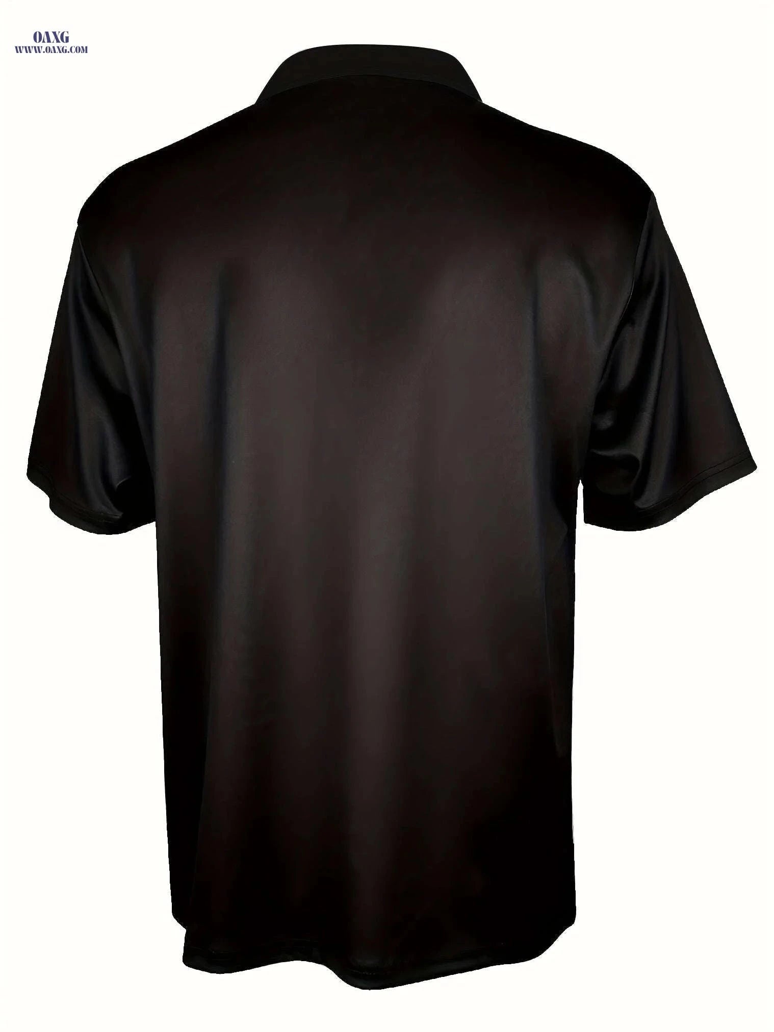 Casual Men's Short Sleeve Zipper Shirt - Comfortable Summer Style   OAXG 