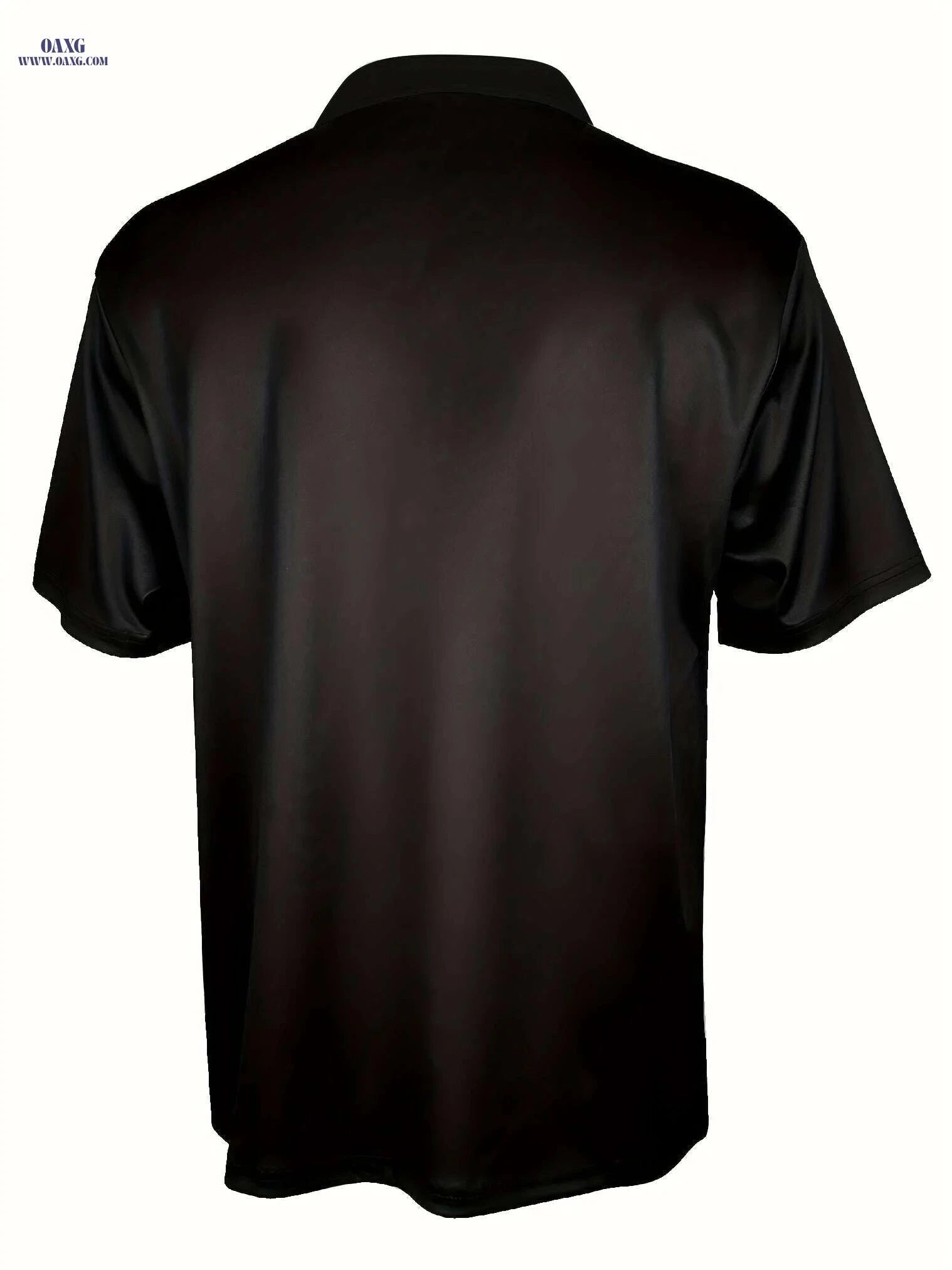 Casual Men's Short Sleeve Zipper Shirt - Comfortable Summer Style   OAXG Scarlet red / M