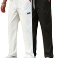 Casual Men's Straight-Leg Pants - Thin Stretch for Spring & Summer   OAXG 