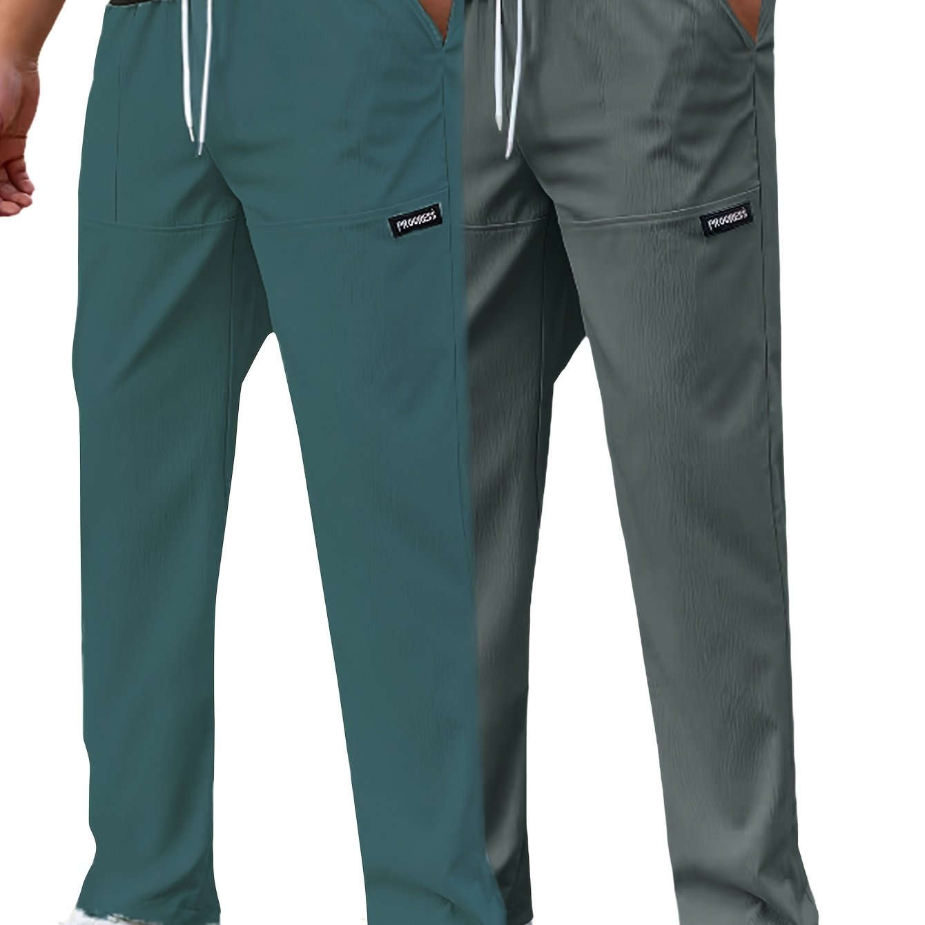 Casual Men's Straight-Leg Pants - Thin Stretch for Spring & Summer   OAXG 