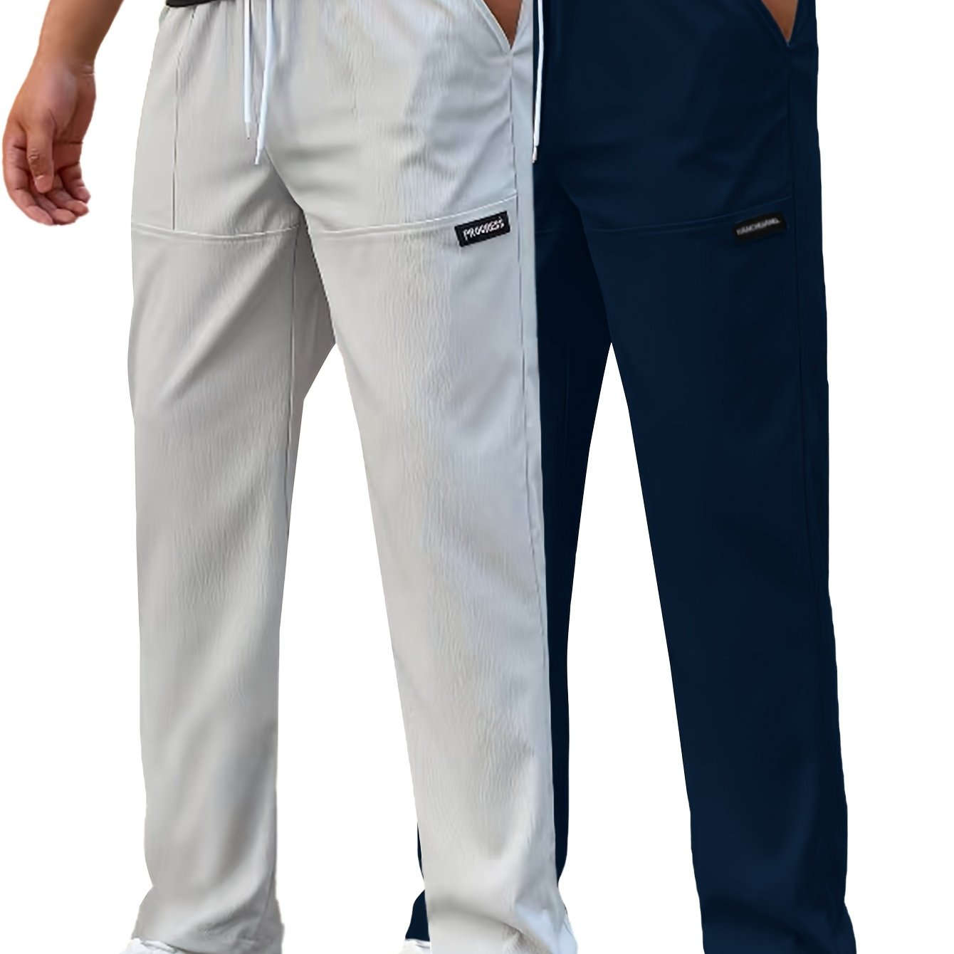 Casual Men's Straight-Leg Pants - Thin Stretch for Spring & Summer   OAXG 