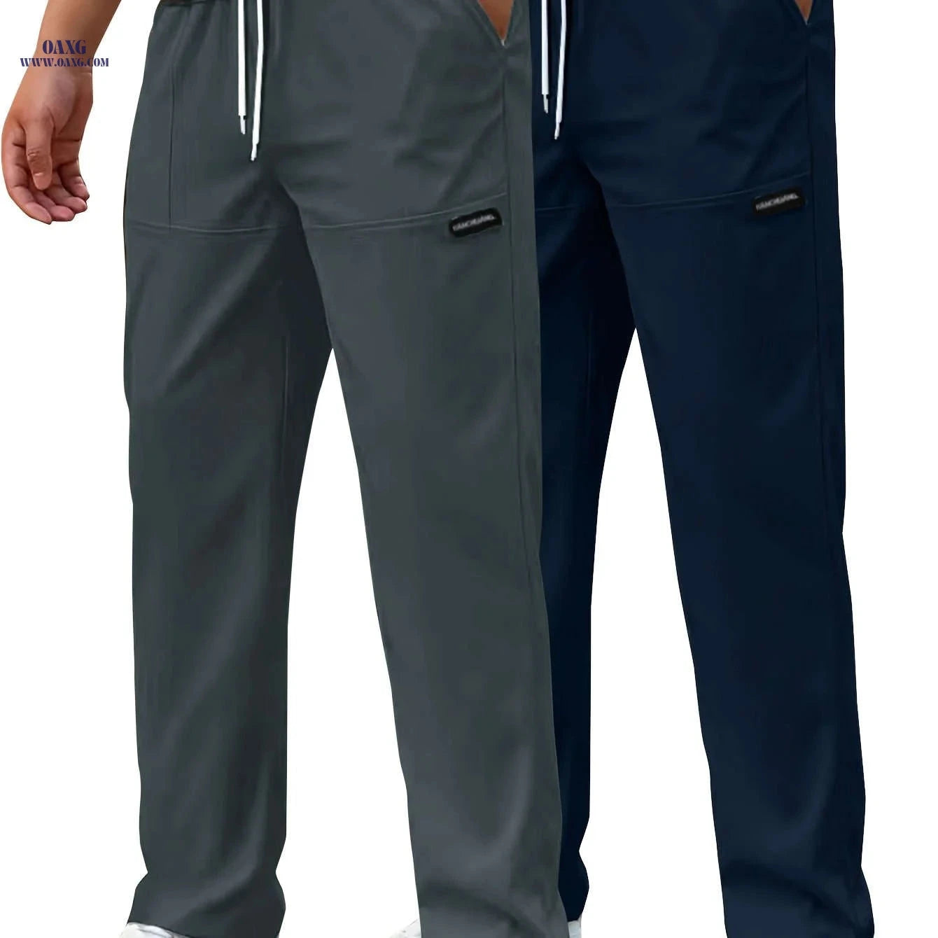 Casual Men's Straight-Leg Pants - Thin Stretch for Spring & Summer   OAXG 