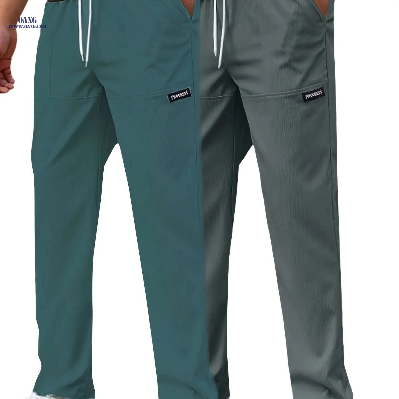 Casual Men's Straight-Leg Pants - Thin Stretch for Spring & Summer   OAXG 