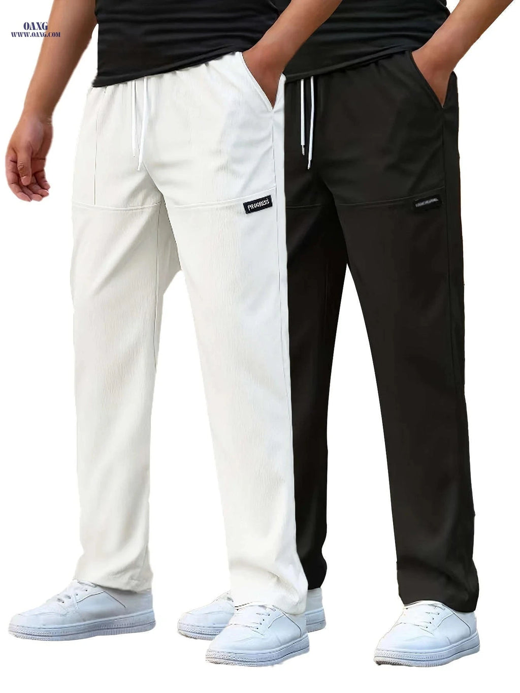 Casual Men's Straight-Leg Pants - Thin Stretch for Spring & Summer   OAXG 