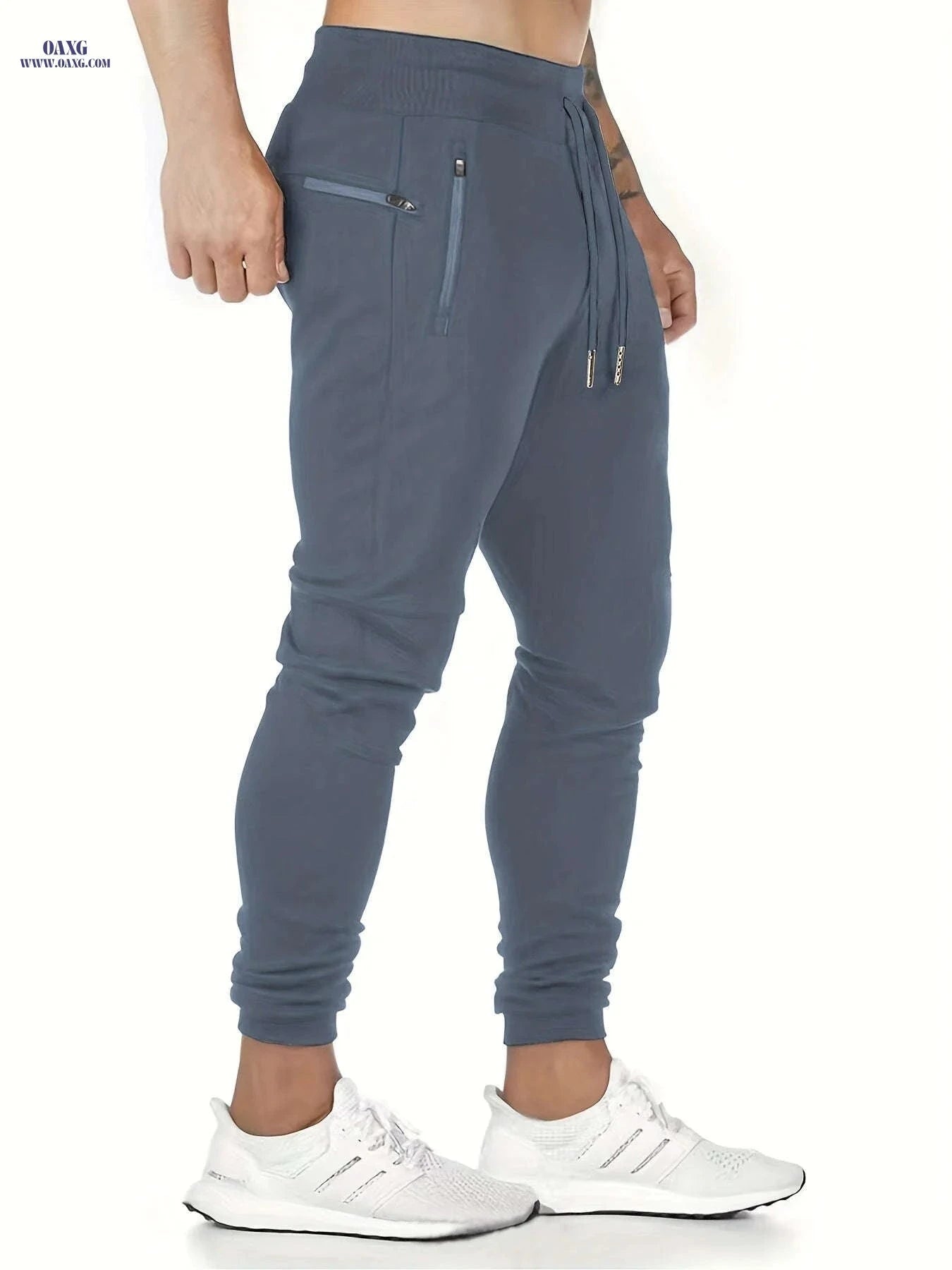 Casual Men's Sweatpants - Versatile Sports Pants for Spring & Autumn   OAXG Black / FR XS