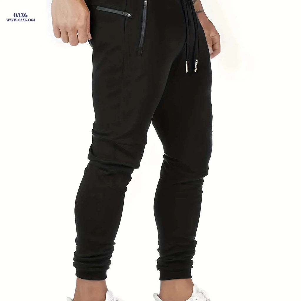 Casual Men's Sweatpants - Versatile Sports Pants for Spring & Autumn   OAXG 