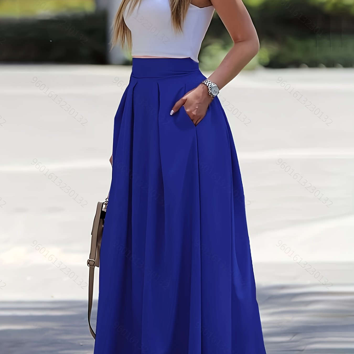 Casual Printed Maxi Skirt - Semi-Sheer, Perfect for Spring & Summer   OAXG 