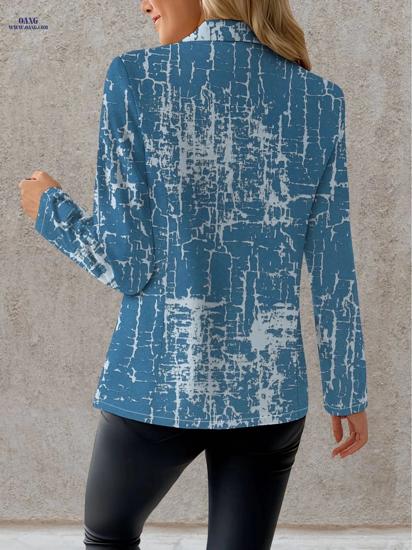Casual Printed Pants - Elegant Floral Long Sleeve Coat for Fall   OAXG Mixed colors / S