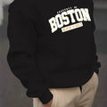Casual Printed Round Neck Sweatshirt - 100% Polyester for Men   OAXG 