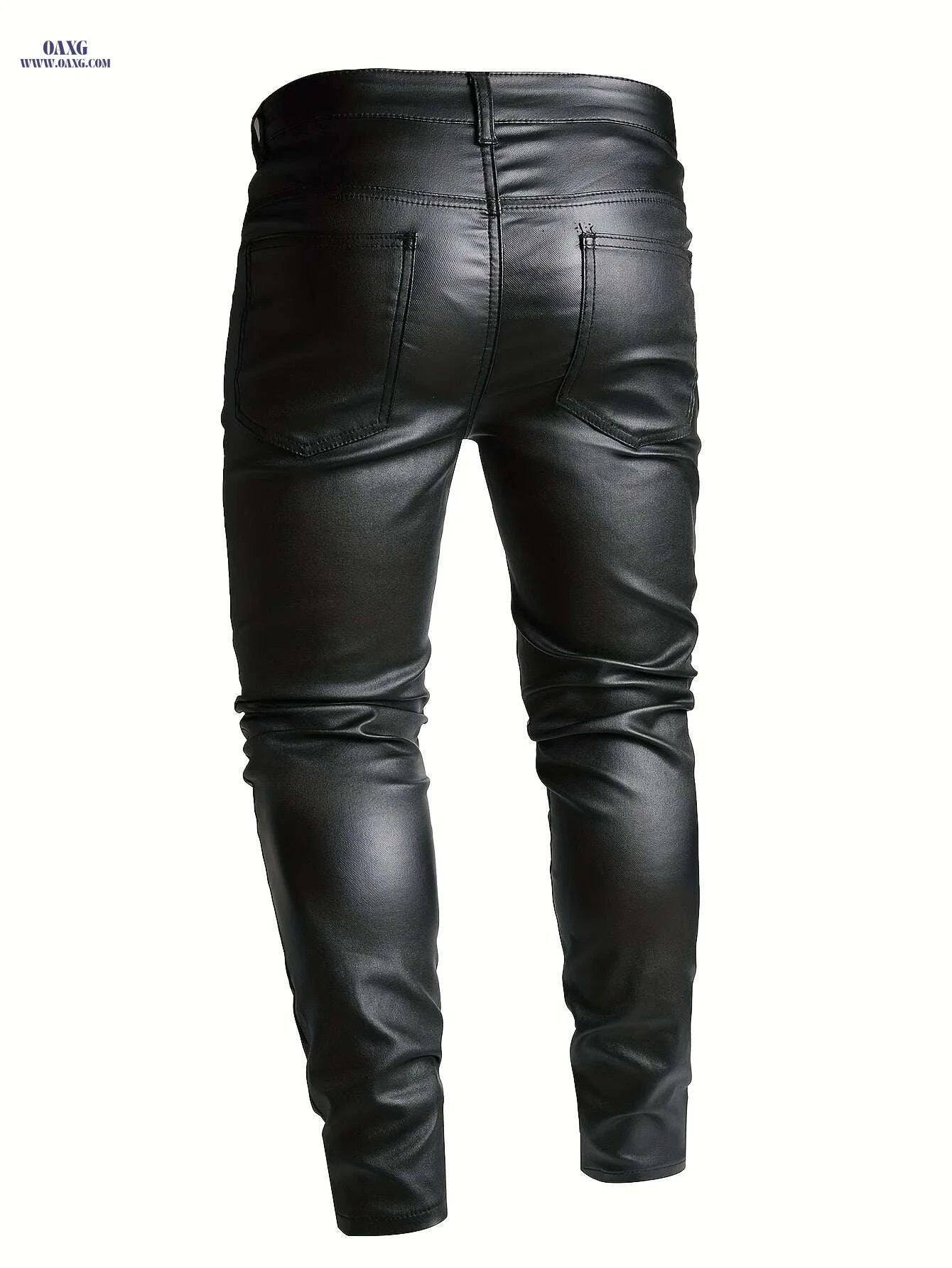 Casual Skinny Men’s Denim Trousers - High Stretch Woven Fabric   OAXG 
