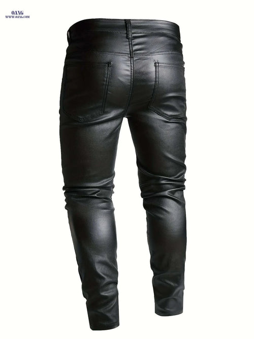 Casual Skinny Men’s Denim Trousers - High Stretch Woven Fabric   OAXG 
