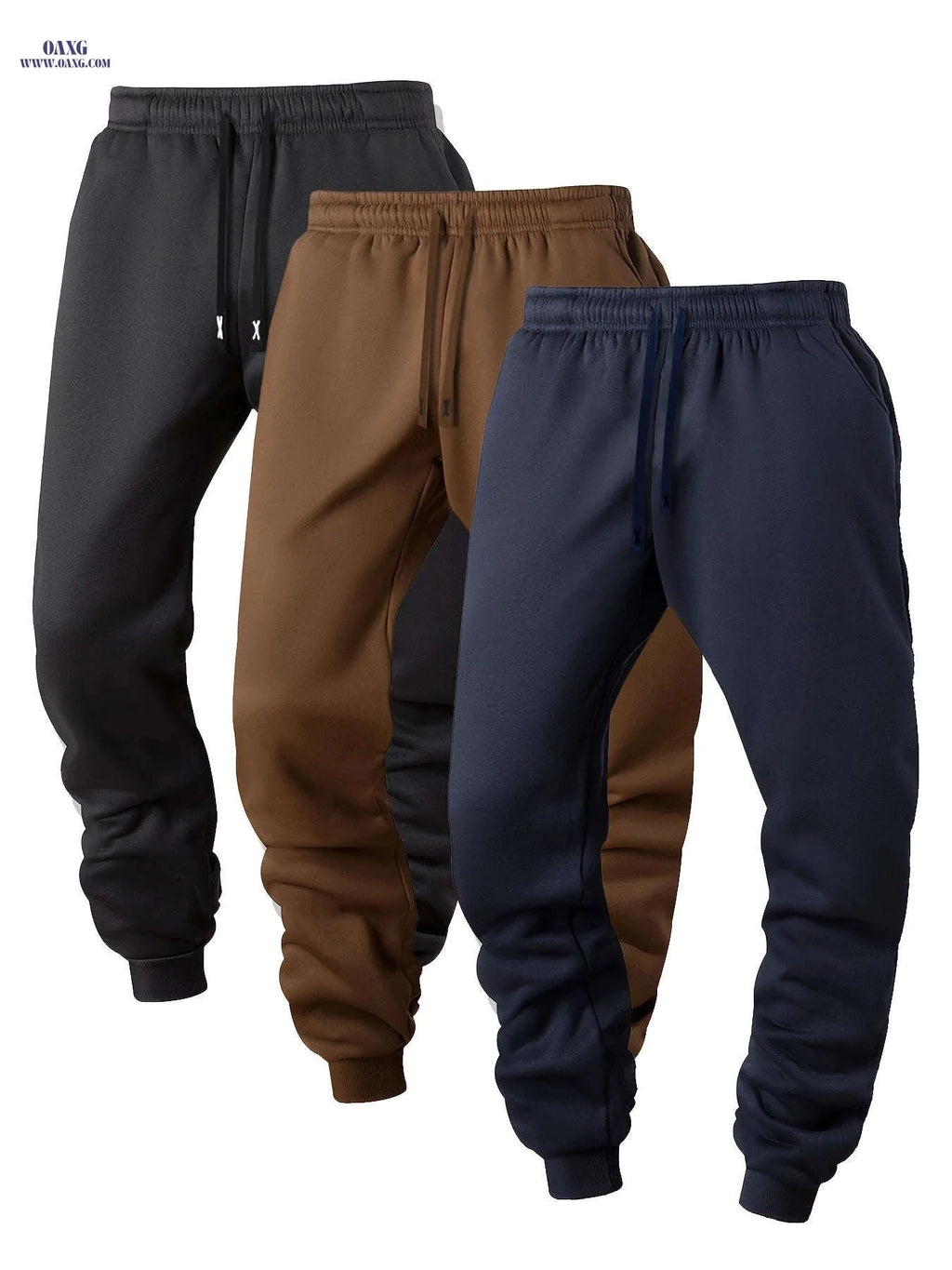 Casual Sports Jogging Pants - 3pcs Set with Elastic Waistband   OAXG 